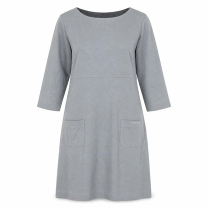 Weird Fish Women’s Grey Cotton Blend Shift Dress Size 12