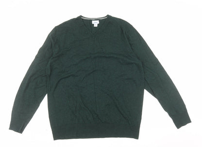 Old Navy Men’s Green V-Neck Knit Pullover Jumper XL Tall