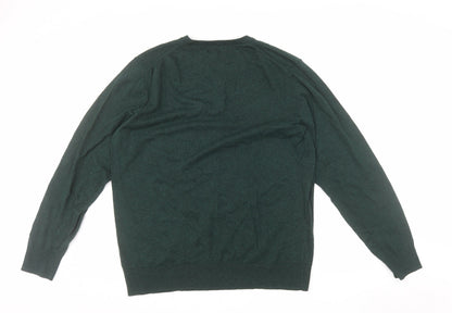 Old Navy Men’s Green V-Neck Knit Pullover Jumper XL Tall