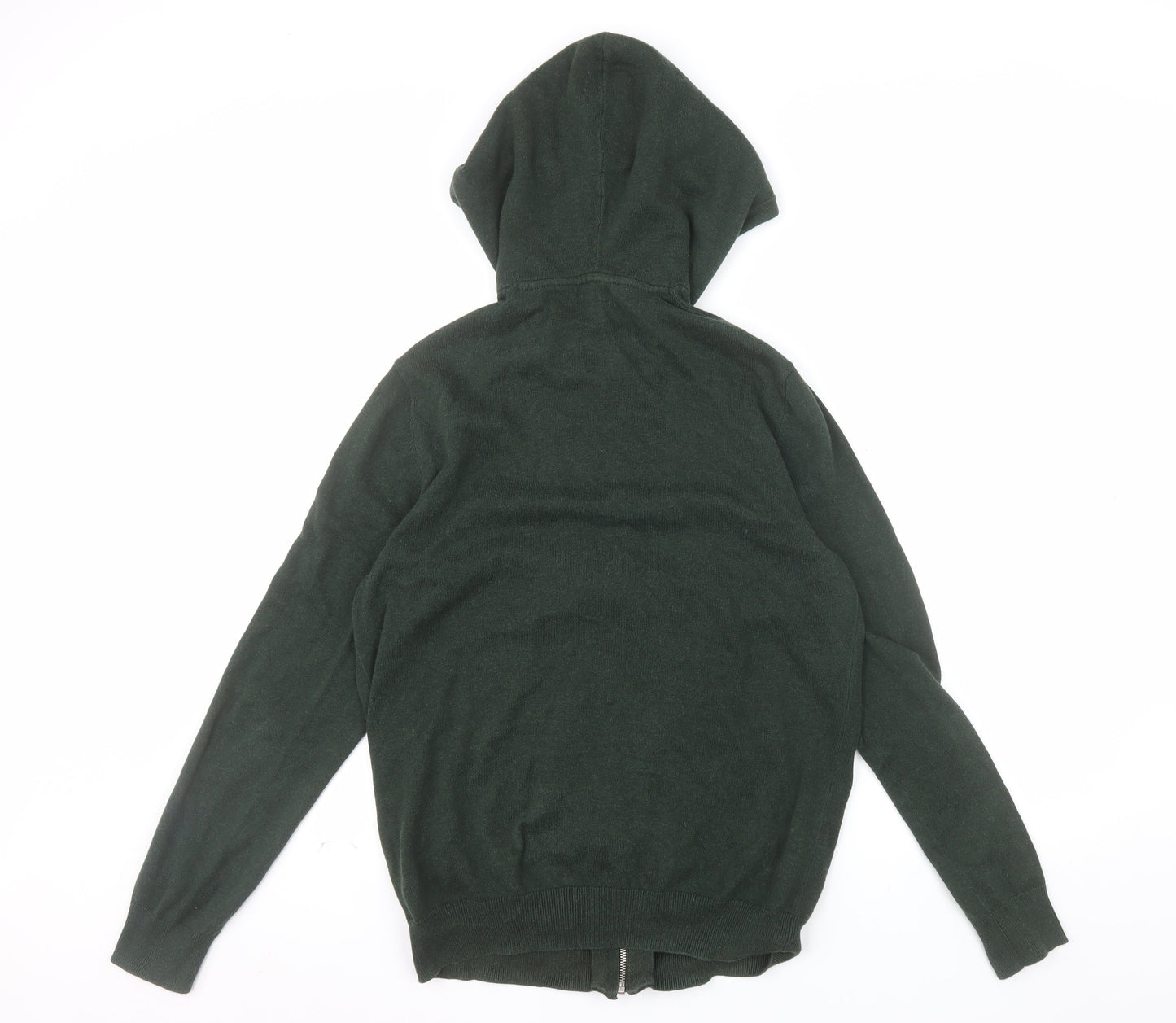 Next Men's Green Full Zip Hoodie Medium Cotton Cashmere Knit