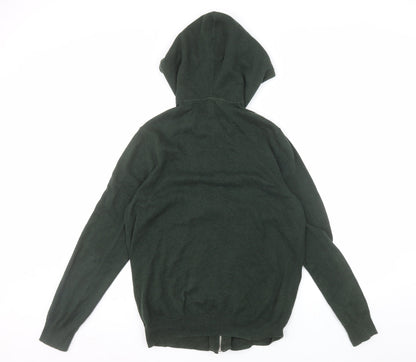 Next Men's Green Full Zip Hoodie Medium Cotton Cashmere Knit
