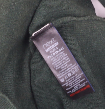 Next Men's Green Full Zip Hoodie Medium Cotton Cashmere Knit