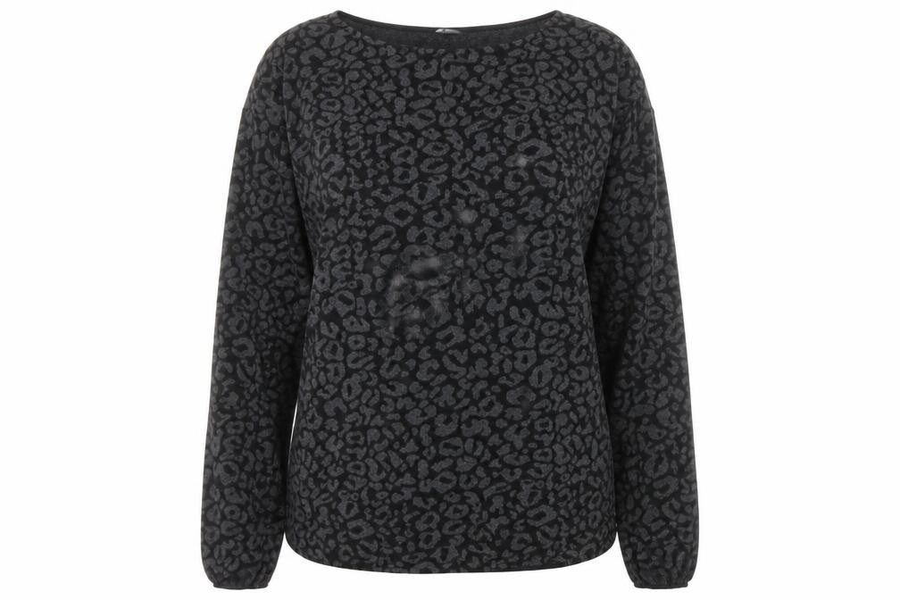 H&M Women’s Black Leopard Print Long Sleeve Pullover Jumper Size 12
