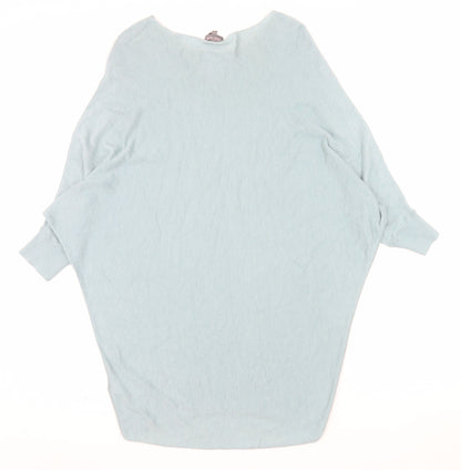 Phase Eight Women's Blue Boat Neck Relaxed Fit Jumper XS