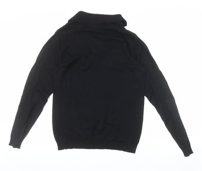 ASOS DESIGN Men's Black Cotton V-Neck Jumper XS