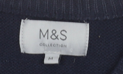 Marks and Spencer Mens Blue Christmas Pudding Jumper Size M
