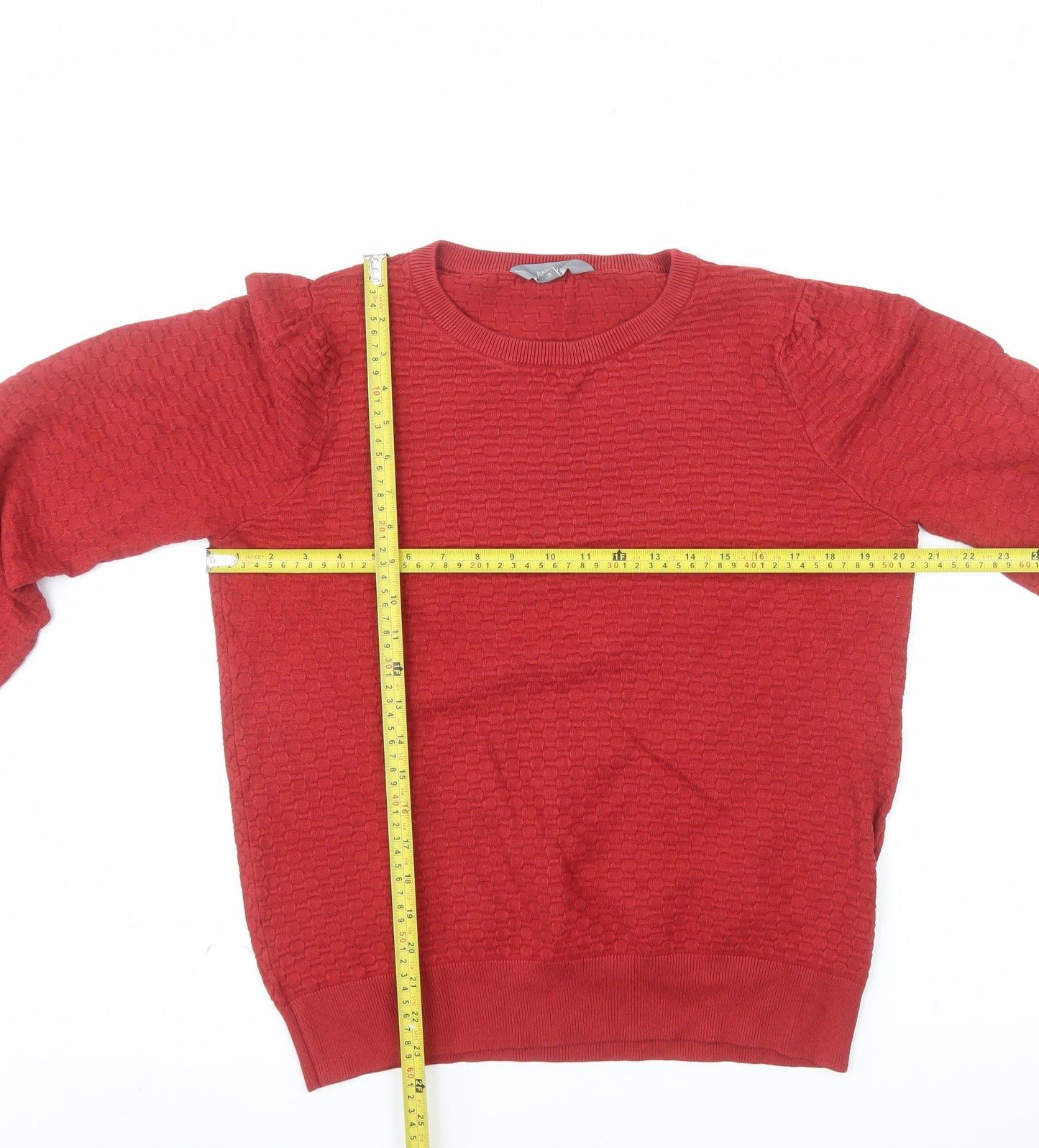 Principles Women's Red Size 16 Crew Neck Knit Long Sleeve Jumper