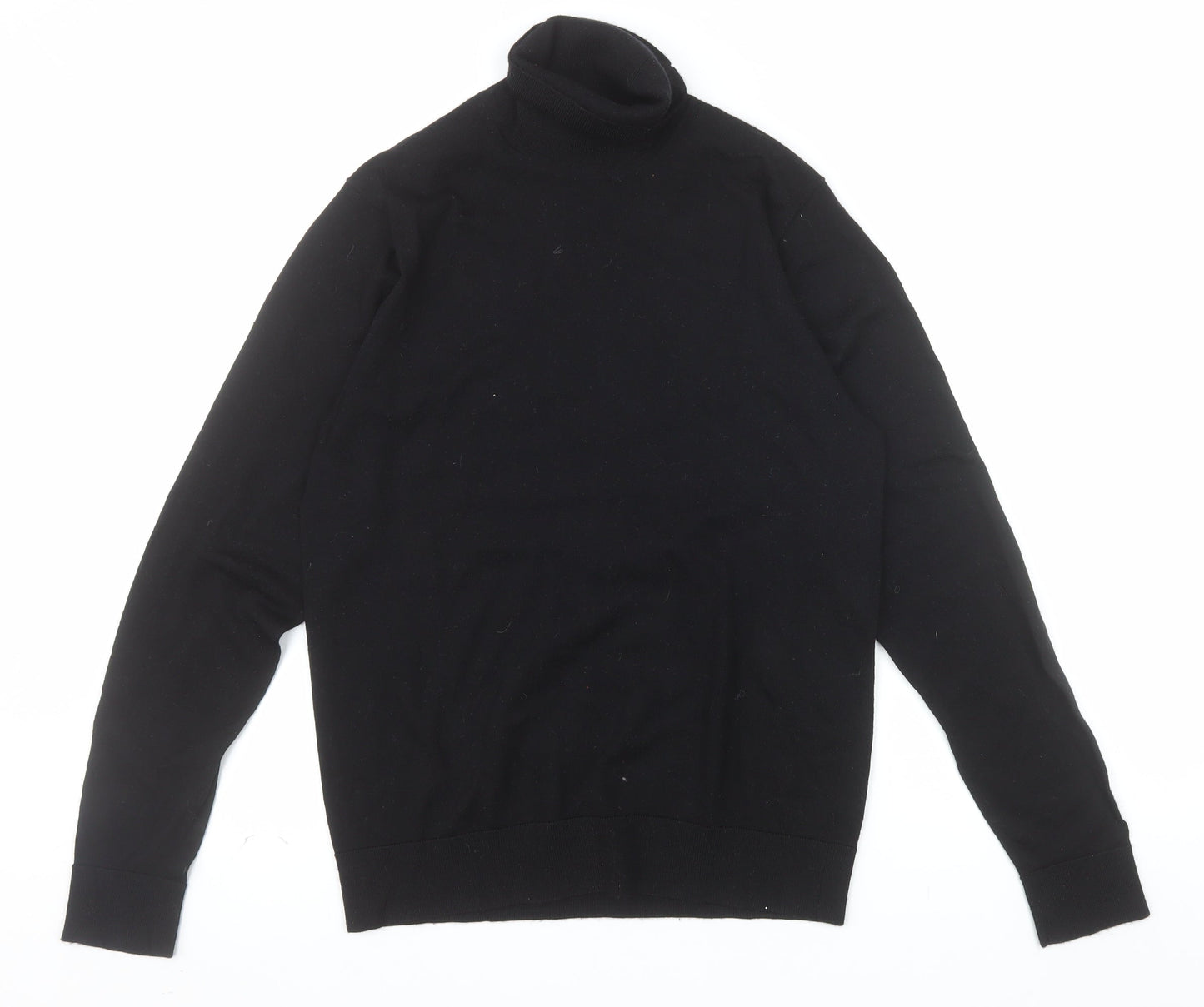 Linea Women's Black Merino Wool Roll Neck Jumper M