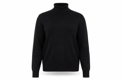 Linea Women's Black Merino Wool Roll Neck Jumper M