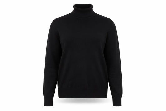 Linea Women's Black Merino Wool Roll Neck Jumper M