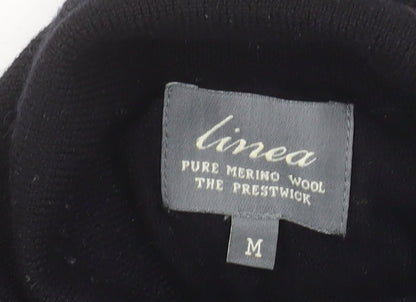 Linea Women's Black Merino Wool Roll Neck Jumper M
