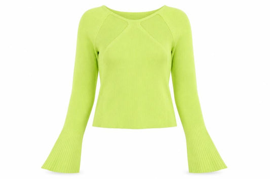 ASOS DESIGN Women’s Green Cropped Slim Fit Long Sleeve Top UK 16