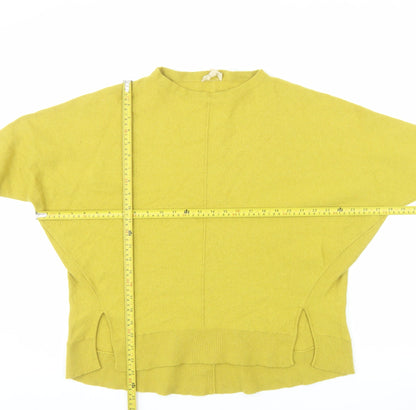 Phase Eight Womens Yellow Wool Cashmere Blend Relaxed Jumper UK S