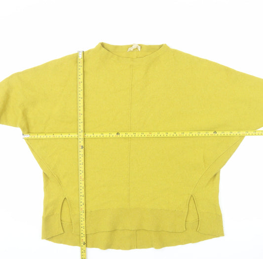 Phase Eight Womens Yellow Wool Cashmere Blend Relaxed Jumper UK S