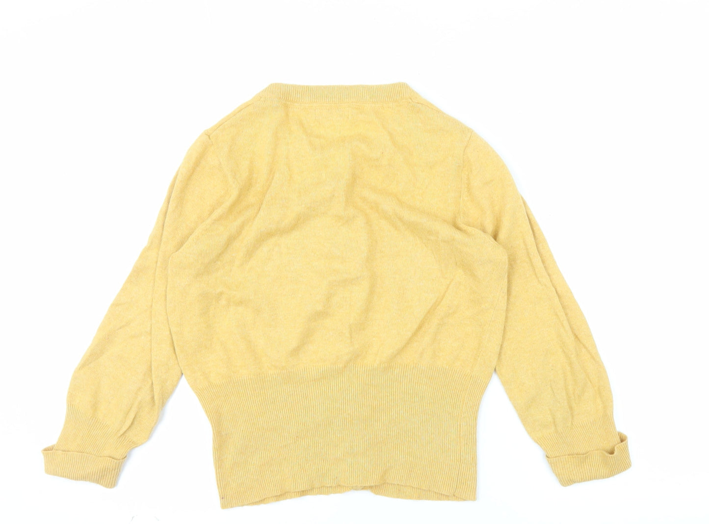 Monsoon Women's Yellow Cotton Angora Cashmere Cardigan M