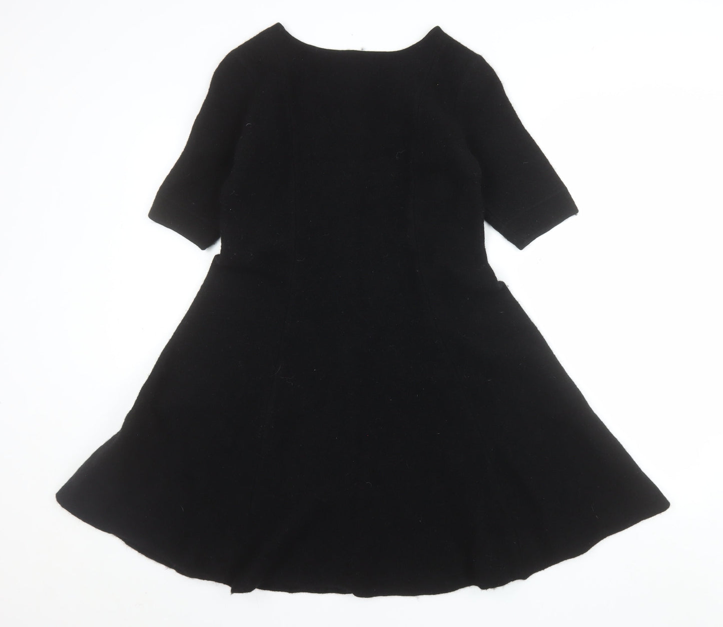 Hobbs Women’s Black Wool A-Line Knee Length Dress Size 14