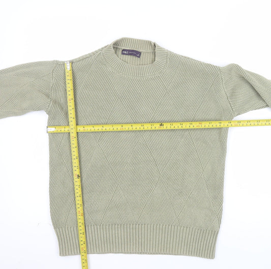 Marks and Spencer Women’s Beige Cotton Knit Pullover Jumper Size S