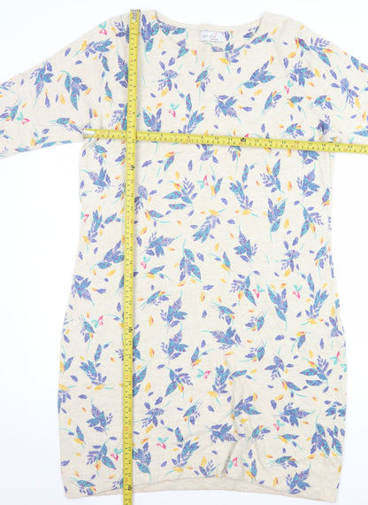 Marks and Spencer Per Una Weekend Women’s Beige Floral Tunic Jumper Size 16