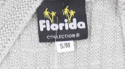 Florida Collection Women's Grey Cable-Knit Open Cardigan S