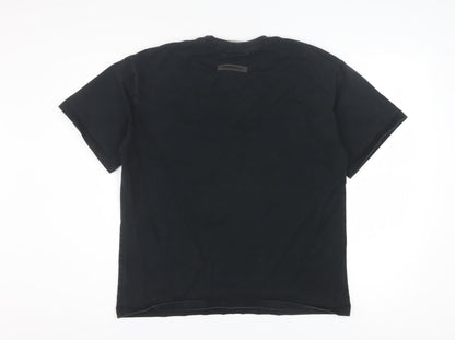 Fear of God Essentials Men's Black Cotton Short Sleeve T-Shirt Size S