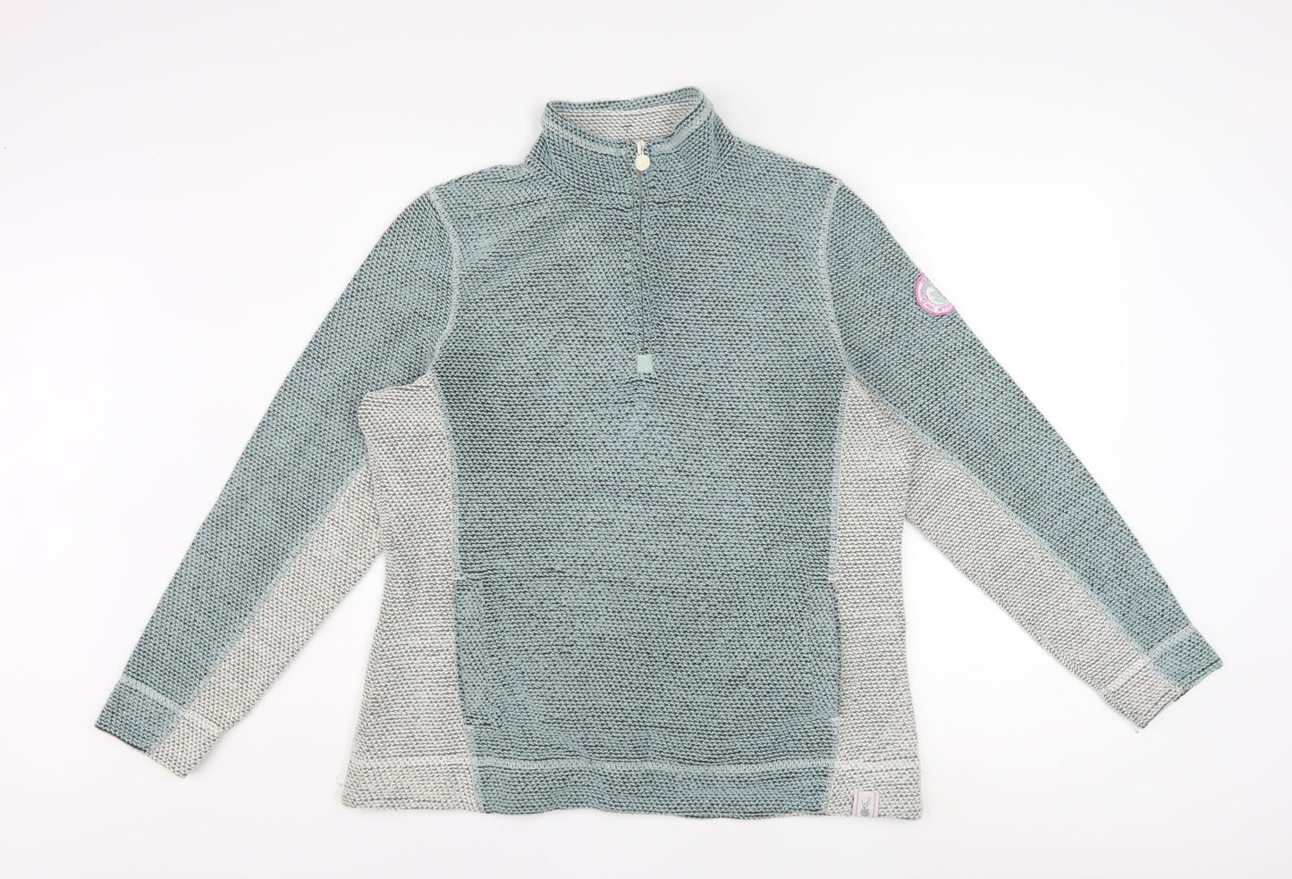 Weird Fish Women’s Blue 1/4 Zip Pullover Sweatshirt Size 16