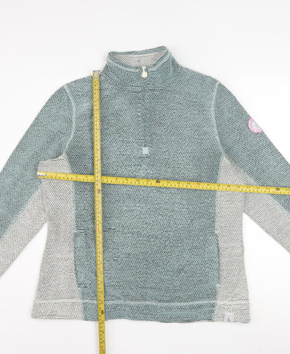 Weird Fish Women’s Blue 1/4 Zip Pullover Sweatshirt Size 16