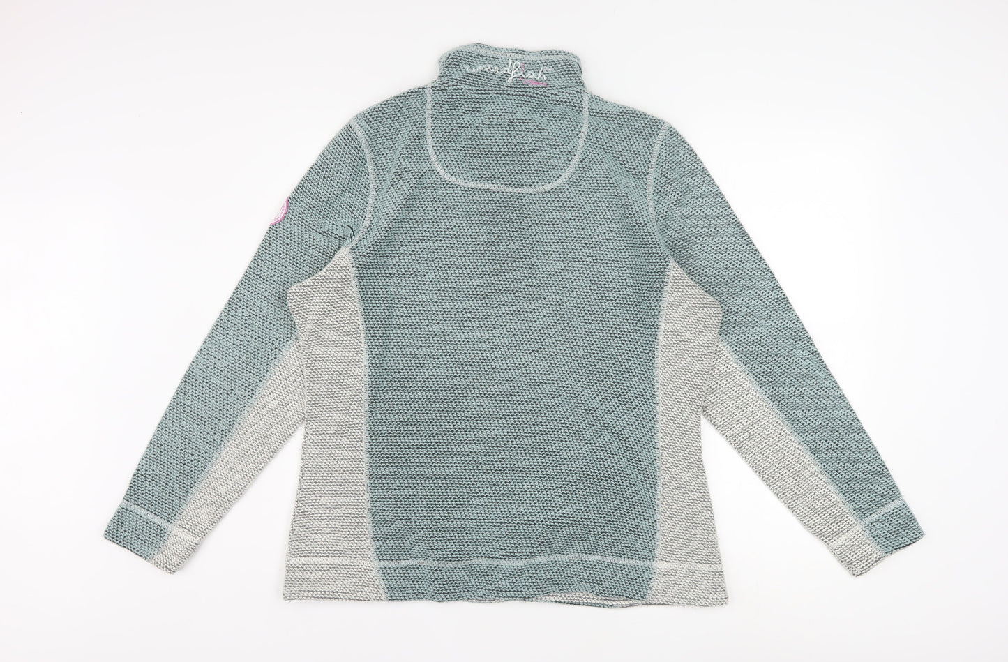 Weird Fish Women’s Blue 1/4 Zip Pullover Sweatshirt Size 16