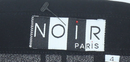 Noir Paris Women’s Black Check Button-Up Long Sleeve Shirt Size 4