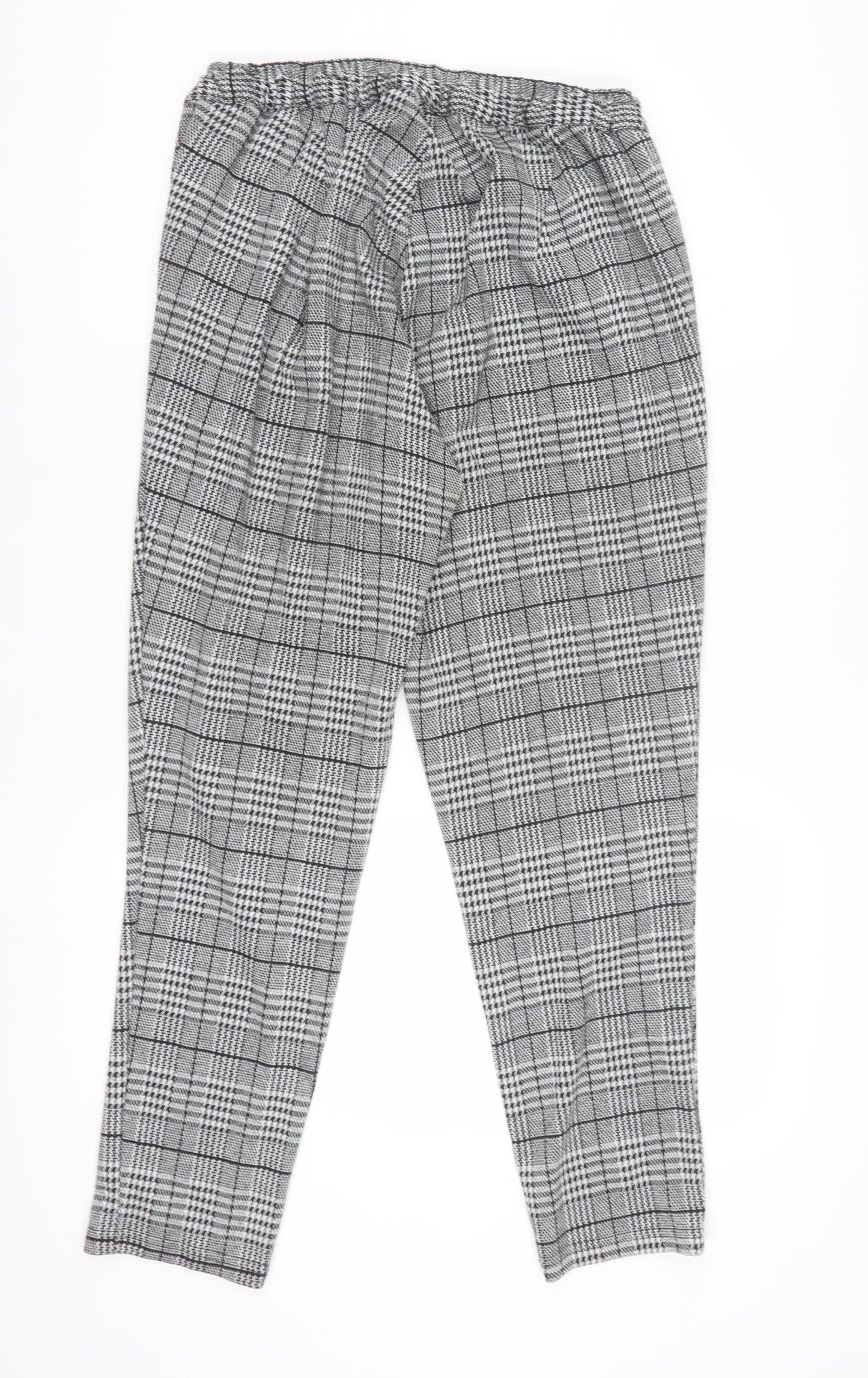 Esmara Women's Grey Check Tapered Trousers Size 12-14