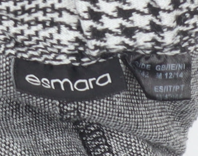 Esmara Women's Grey Check Tapered Trousers Size 12-14