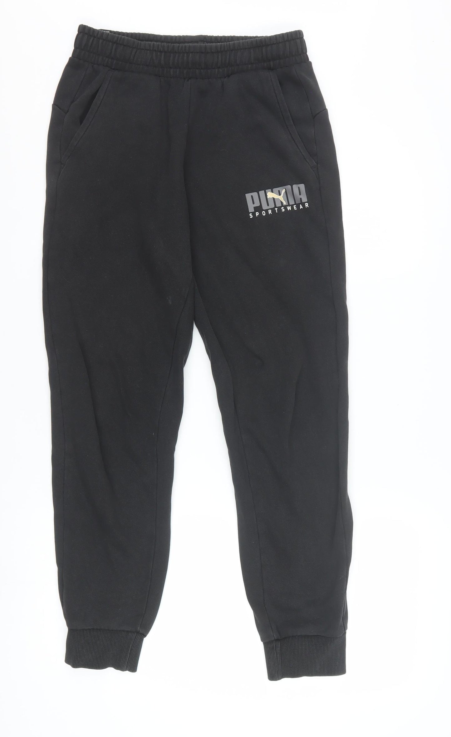 Puma Men's Black Jogger Sweatpants Small Cotton Blend