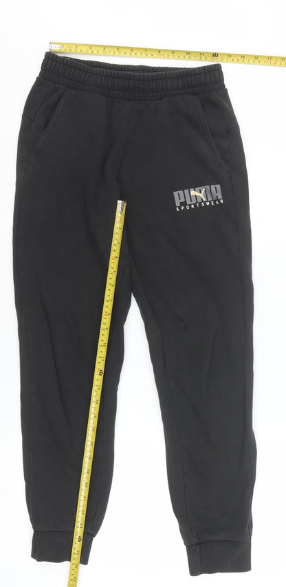 Puma Men's Black Jogger Sweatpants Small Cotton Blend