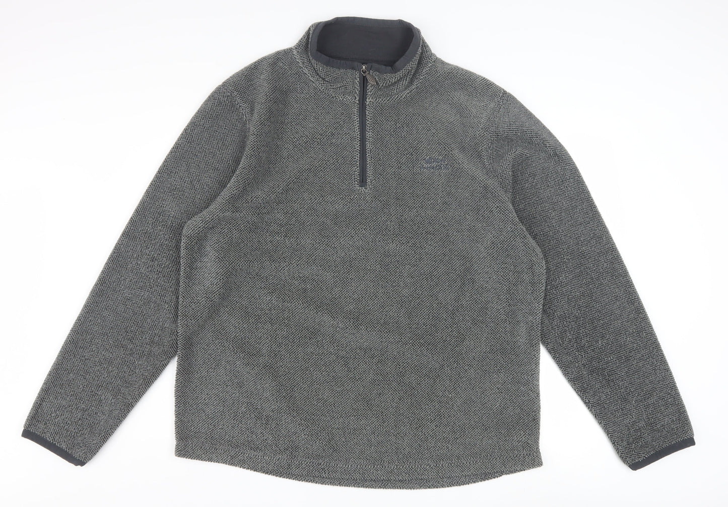 Weird Fish Men's Grey XL 1/4 Zip Fleece Sweatshirt Pullover