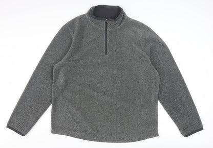 Weird Fish Men's Grey XL 1/4 Zip Fleece Sweatshirt Pullover