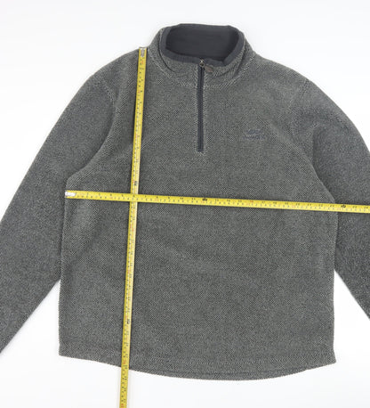 Weird Fish Men's Grey XL 1/4 Zip Fleece Sweatshirt Pullover