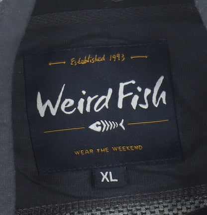 Weird Fish Men's Grey XL 1/4 Zip Fleece Sweatshirt Pullover