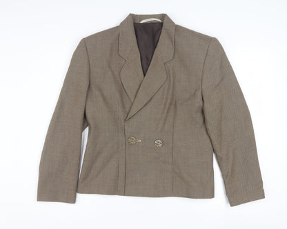 Marks and Spencer Women’s Brown Checked Blazer UK 14 Classic Workwear
