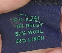Boden Women Black Linen Wool Straight Trousers Size 16R