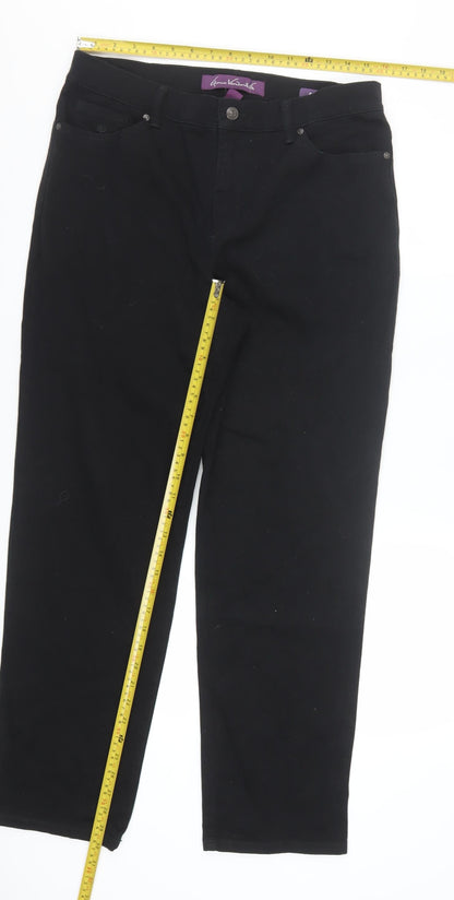 Gloria Vanderbilt Women’s Black Size 12 Straight Fit Stretch Jeans