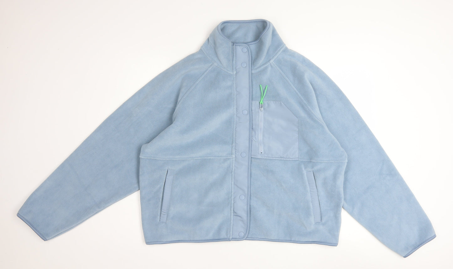 Next Women’s Blue Fleece Short Jacket Size M Casual Lightweight