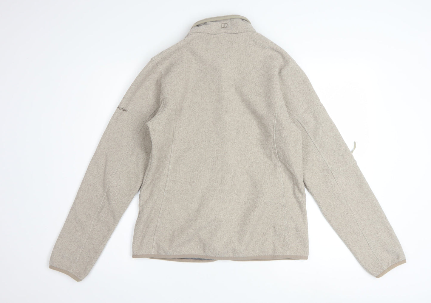 Berghaus Women's Beige Fleece Jacket Size 12 Full Zip Outdoor Coat