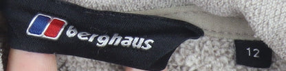 Berghaus Women's Beige Fleece Jacket Size 12 Full Zip Outdoor Coat