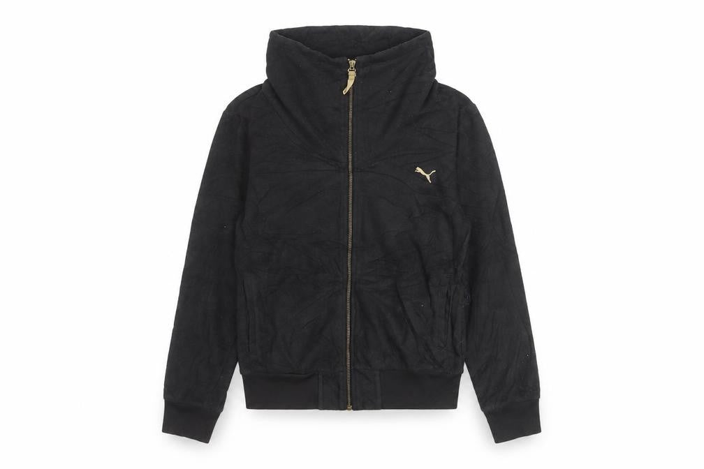Puma Womens Black XS Full Zip Hoodie Lightweight Casual Sweatshirt