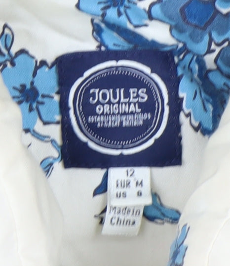 Joules Women's Ivory Puffer Waistcoat Size 12 Quilted Gilet