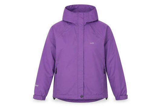 X-Life Women's Purple Waterproof Hooded Rain Jacket Size S 10-12 UK