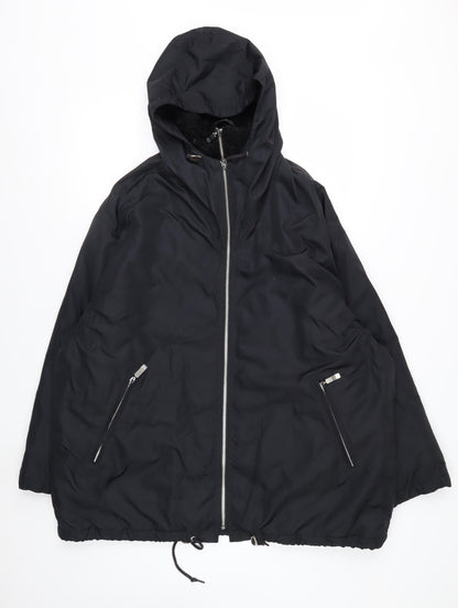 Olsen Collection Women's Black Hooded Parka Jacket Size 12