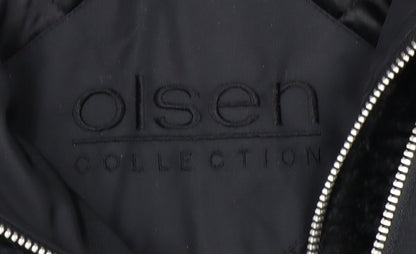 Olsen Collection Women's Black Hooded Parka Jacket Size 12