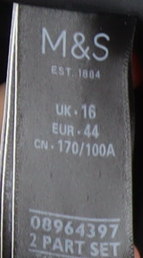 Marks and Spencer Women’s Black Long Puffer Coat Size 16