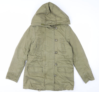L.O.G.G. Men’s Green Hooded Cotton Parka Coat Size S