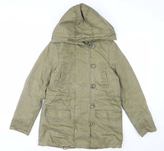L.O.G.G. Men’s Green Hooded Cotton Parka Coat Size S